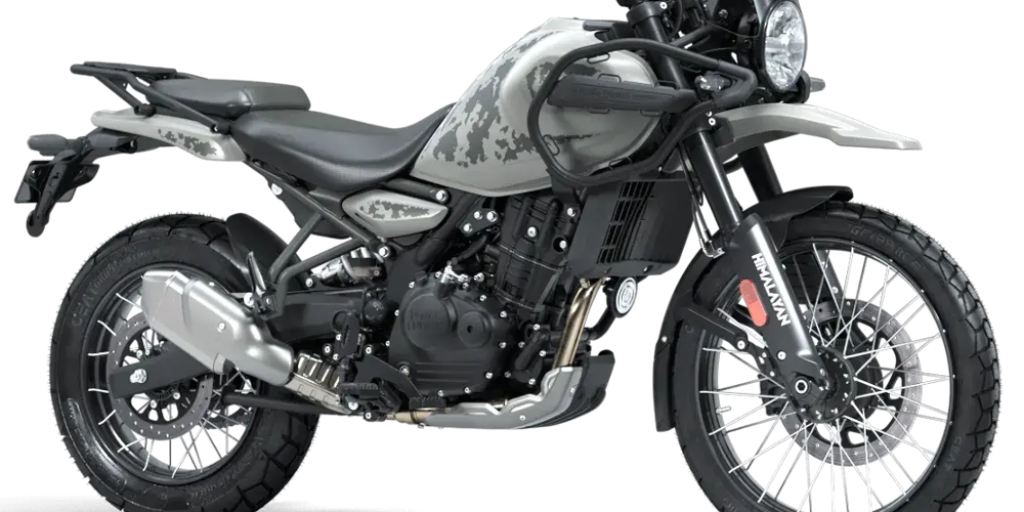 Nieuwe Royal Enfield Himalayan 450 Camet White Tubeless